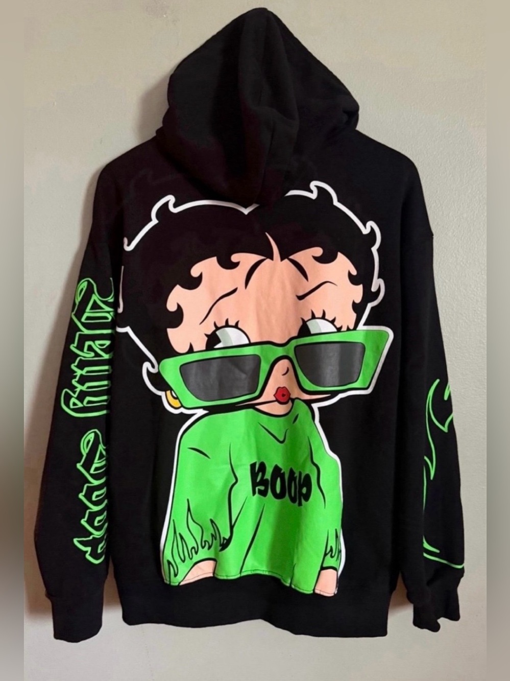 Betty Boop Hoodie Zipper Closure w/ Large Betty Boop Graphic on Back